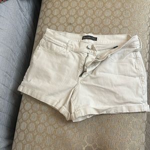 White denim shorts